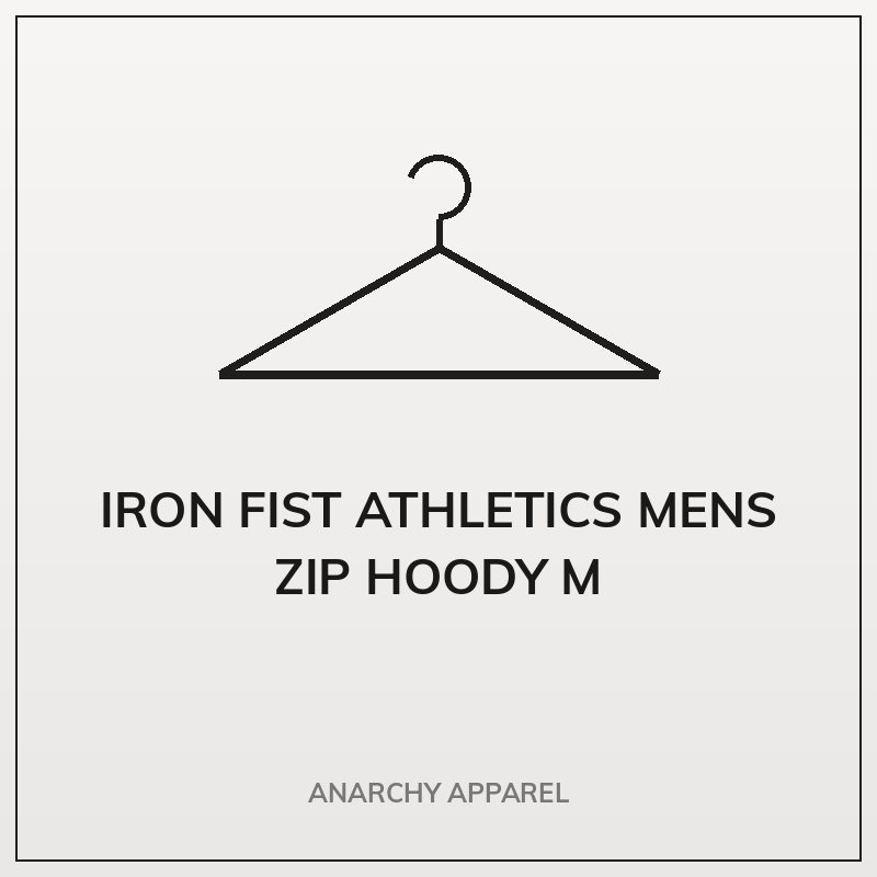 Iron Fist Athletics Mens Zip Hoody M