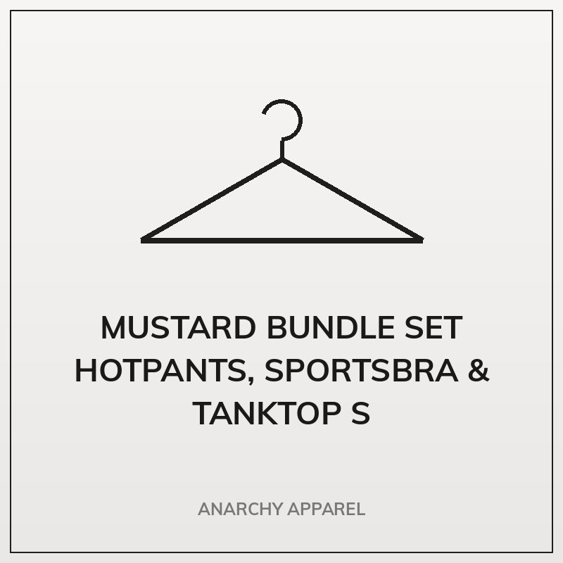 Mustard Bundle Set Hotpants, Sportsbra & Tanktop S