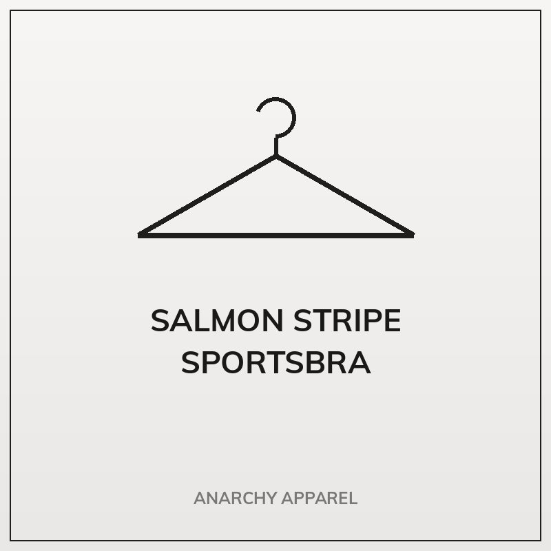 Salmon Stripe Sportsbra L XL