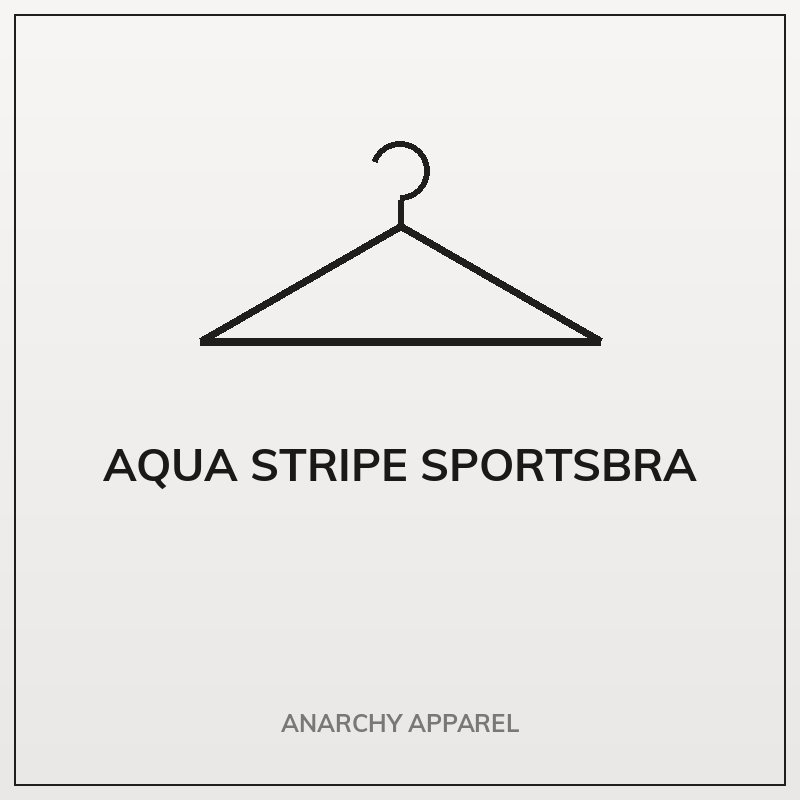 Aqua Stripe Sportsbra S XL